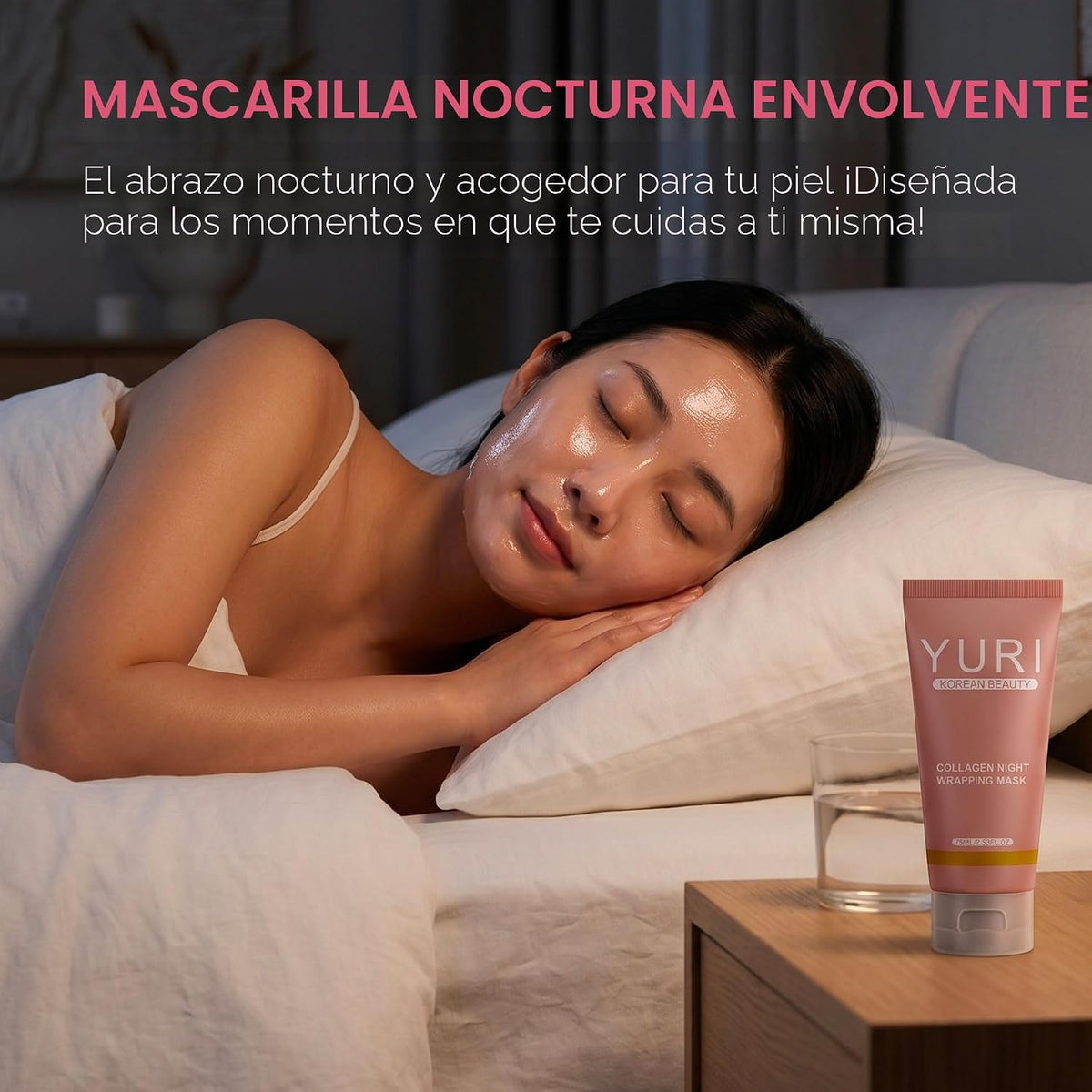 YURI - Máscara de colágeno para envolver la noche: máscara de colág...