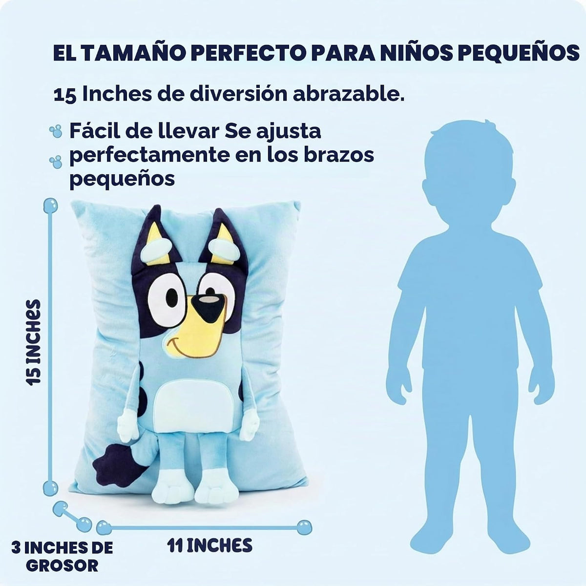 Almohada de Abrazo Bluey - Almohada Decorativa de Felpa Super Suave...