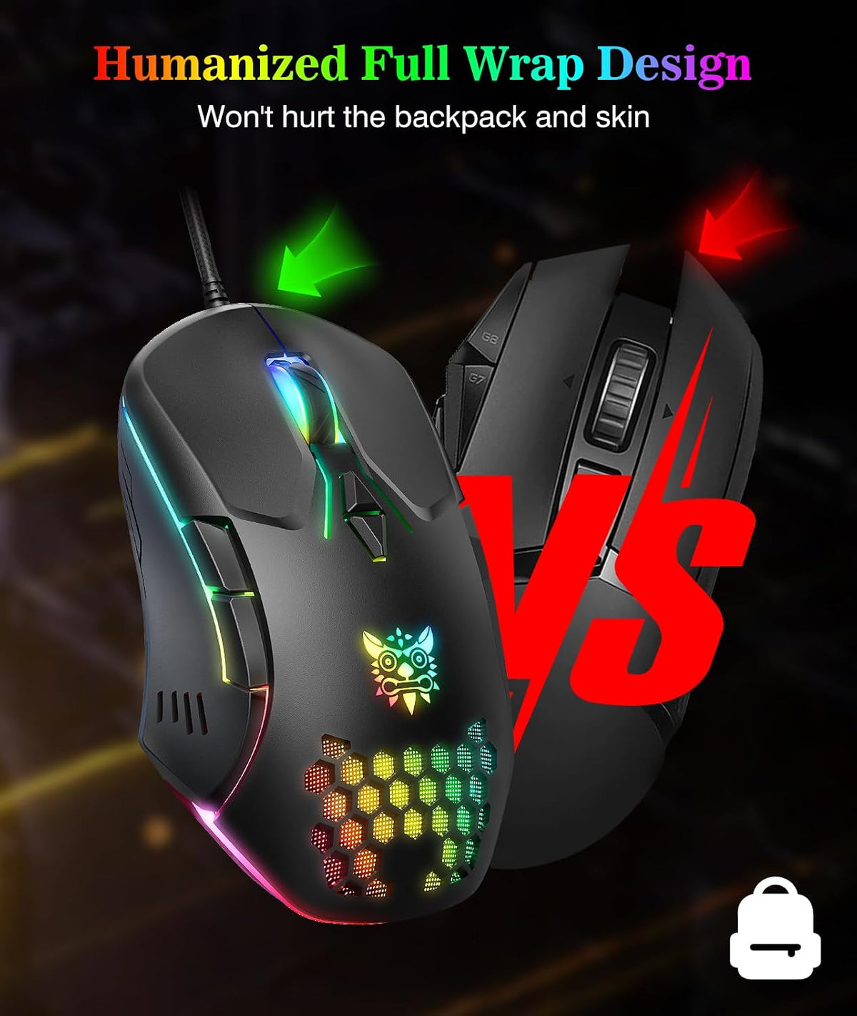 Teclado inalámbrico de tres modos y mouse para juegos de PC con cable