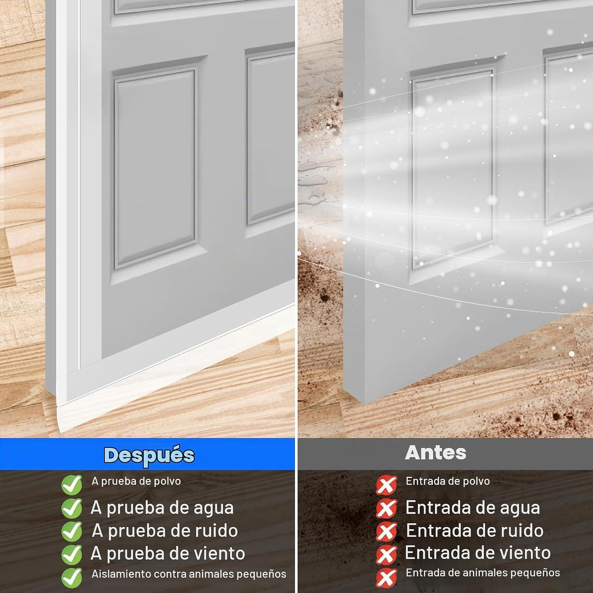 ToLanbbt Tira de sellado resistente a la intemperie de silicona par...