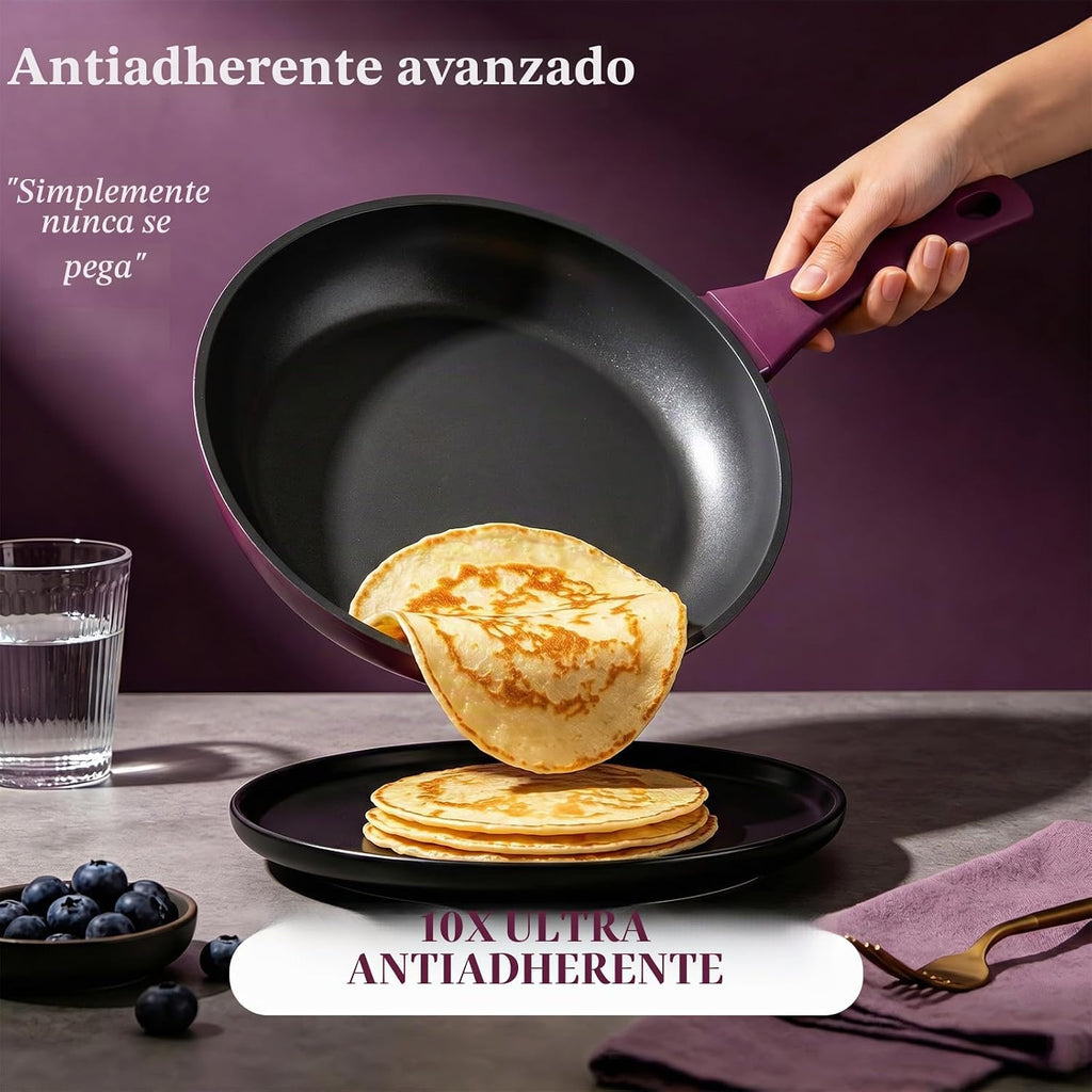 Umite Chef - Juego de ollas y sartenes antiadherentes, juego de ute...