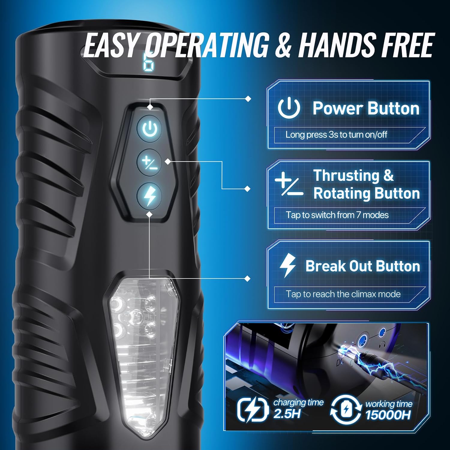 EINSEO AI Masturbador masculino automático Juguetes sexuales para h...