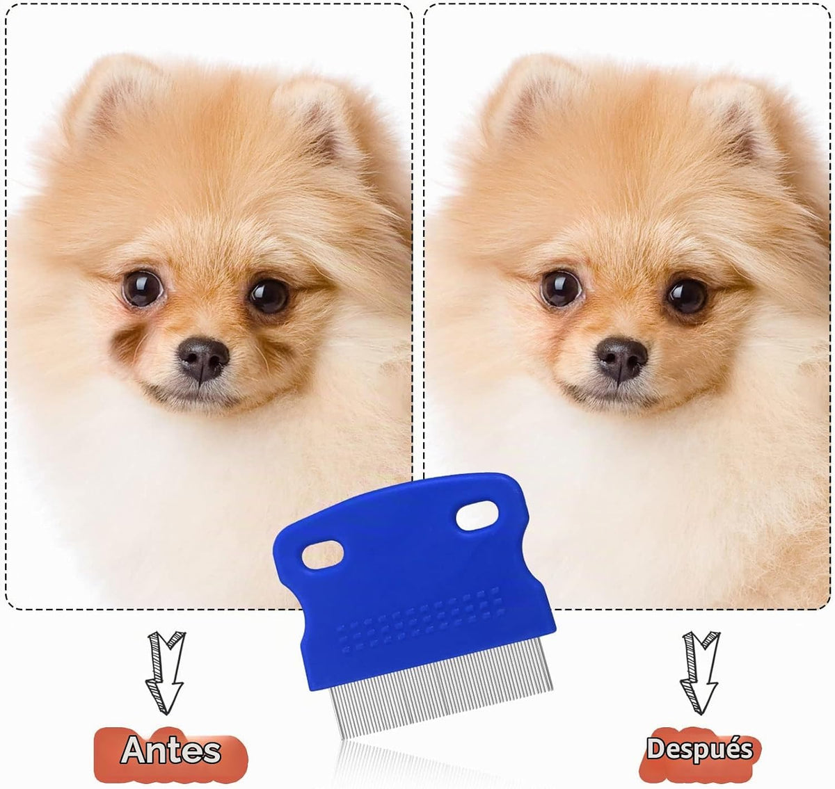 5 Piezas Peines para Ojos de Perro Removedores de Manchas de Lágrim...
