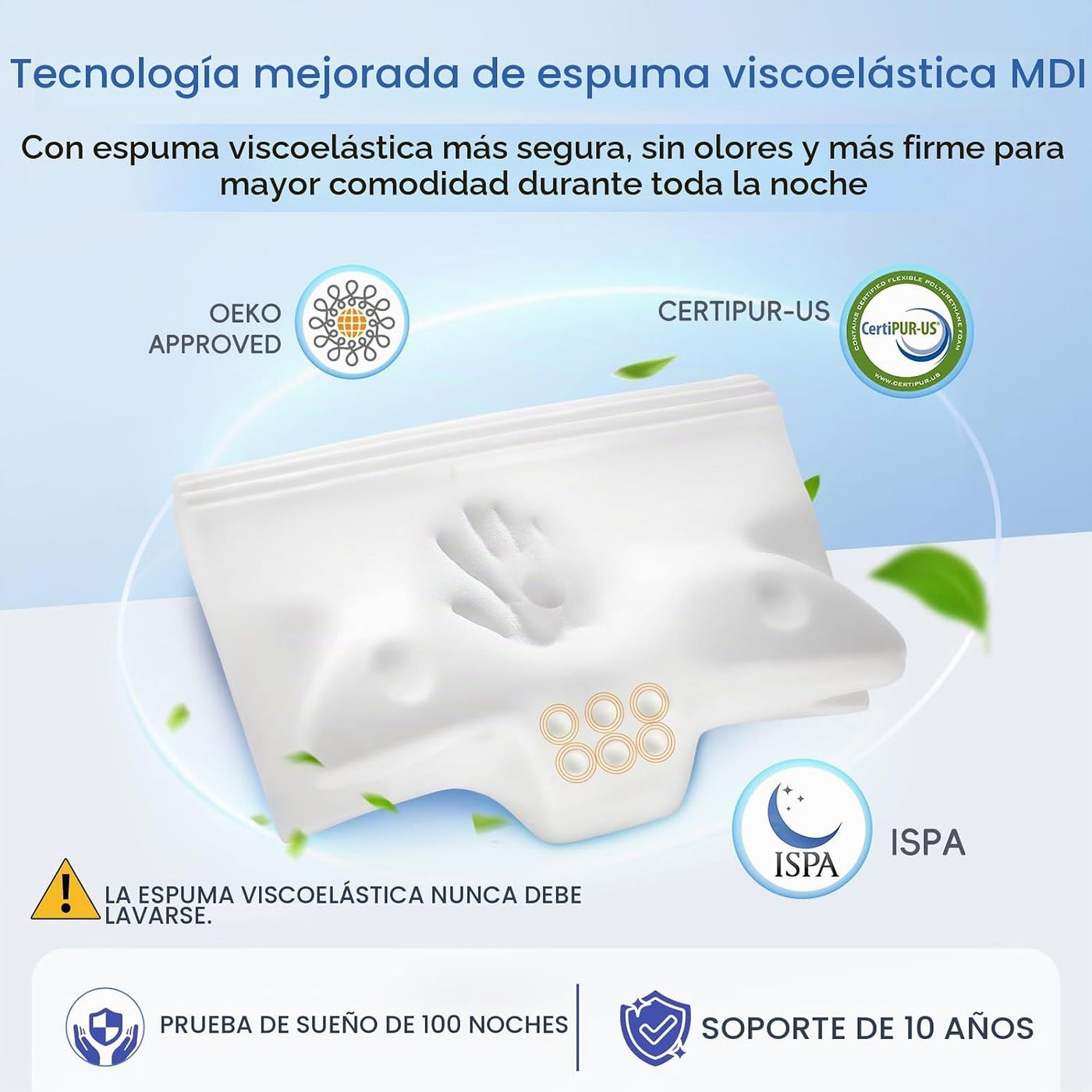 Almohada cervical eficaz para aliviar el dolor para dormir, almohad...