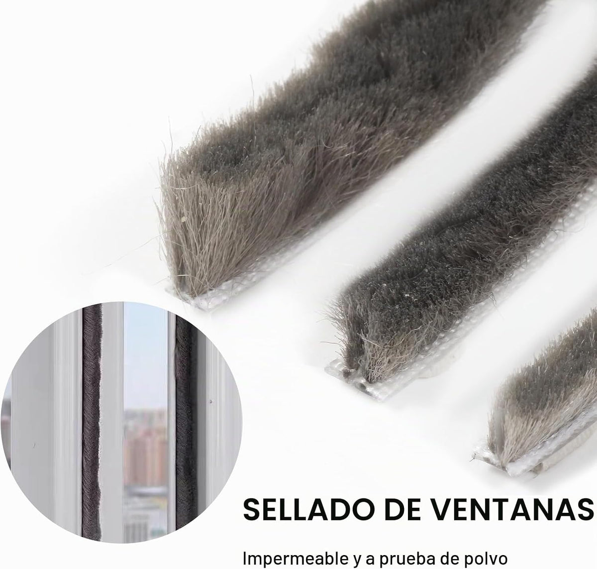 Soezy 16 pies (5m) 196 pulgadas Cinta adhesiva para ventanas de gui...