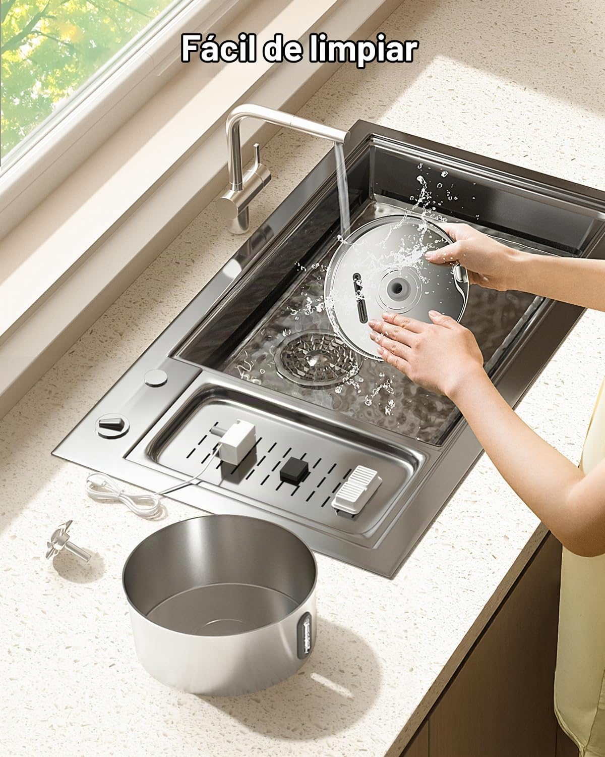 Fuente de agua para gatos de acero inoxidable \u2013 Dispensador au...