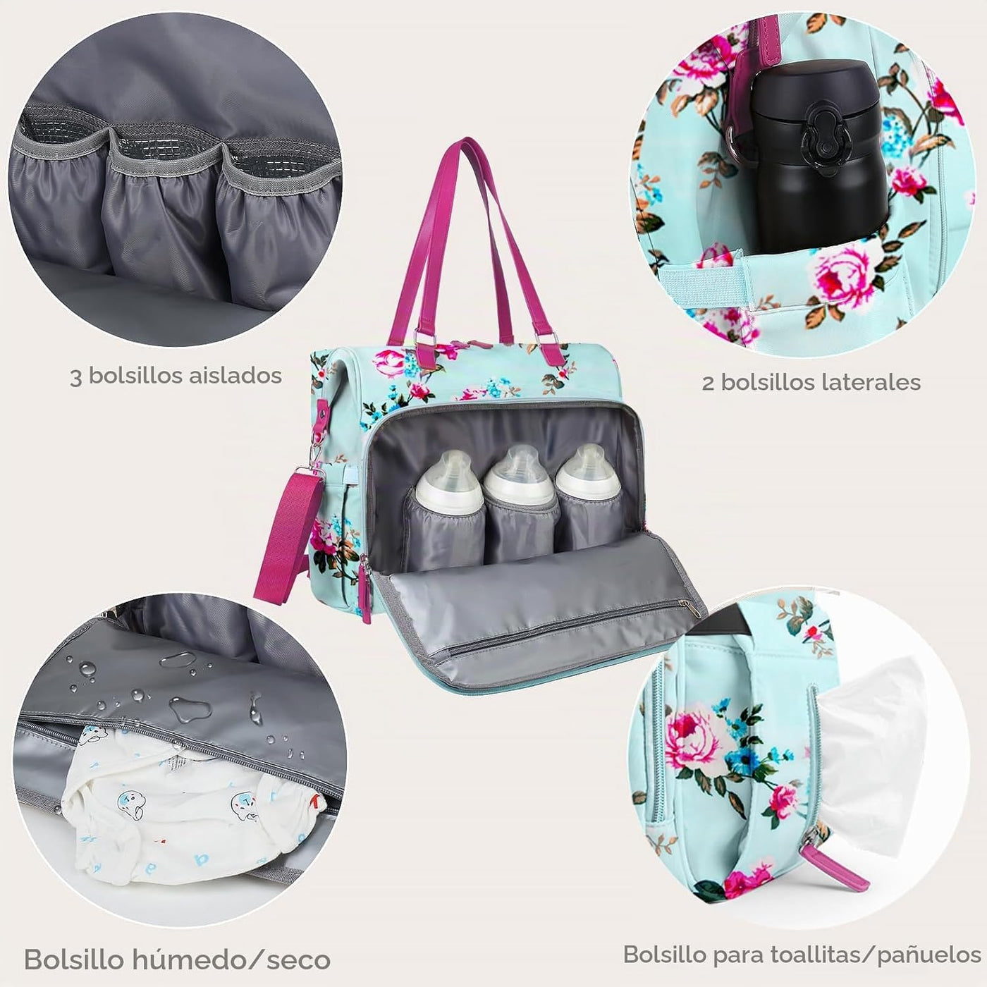 Pripher Bolsa de Pañales Tipo Tote, Bolsas de Mamá y Bebé para Hosp...