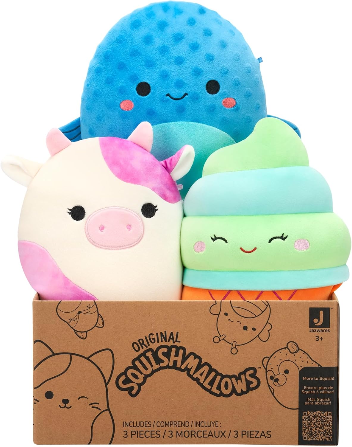 Squishmallows Original Mystery - Paquete de 3 (8 pulgadas) \u2013 P...