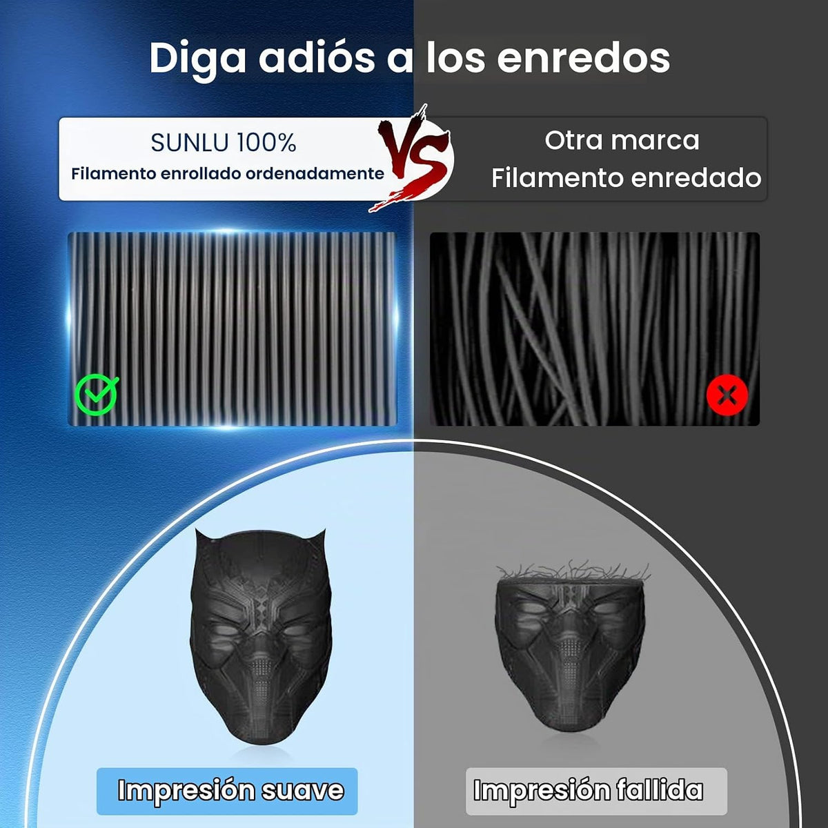 SUNLU Filamento PLA Plus para impresora 3D de 0.07 in, 4.4 lbs | Fi...