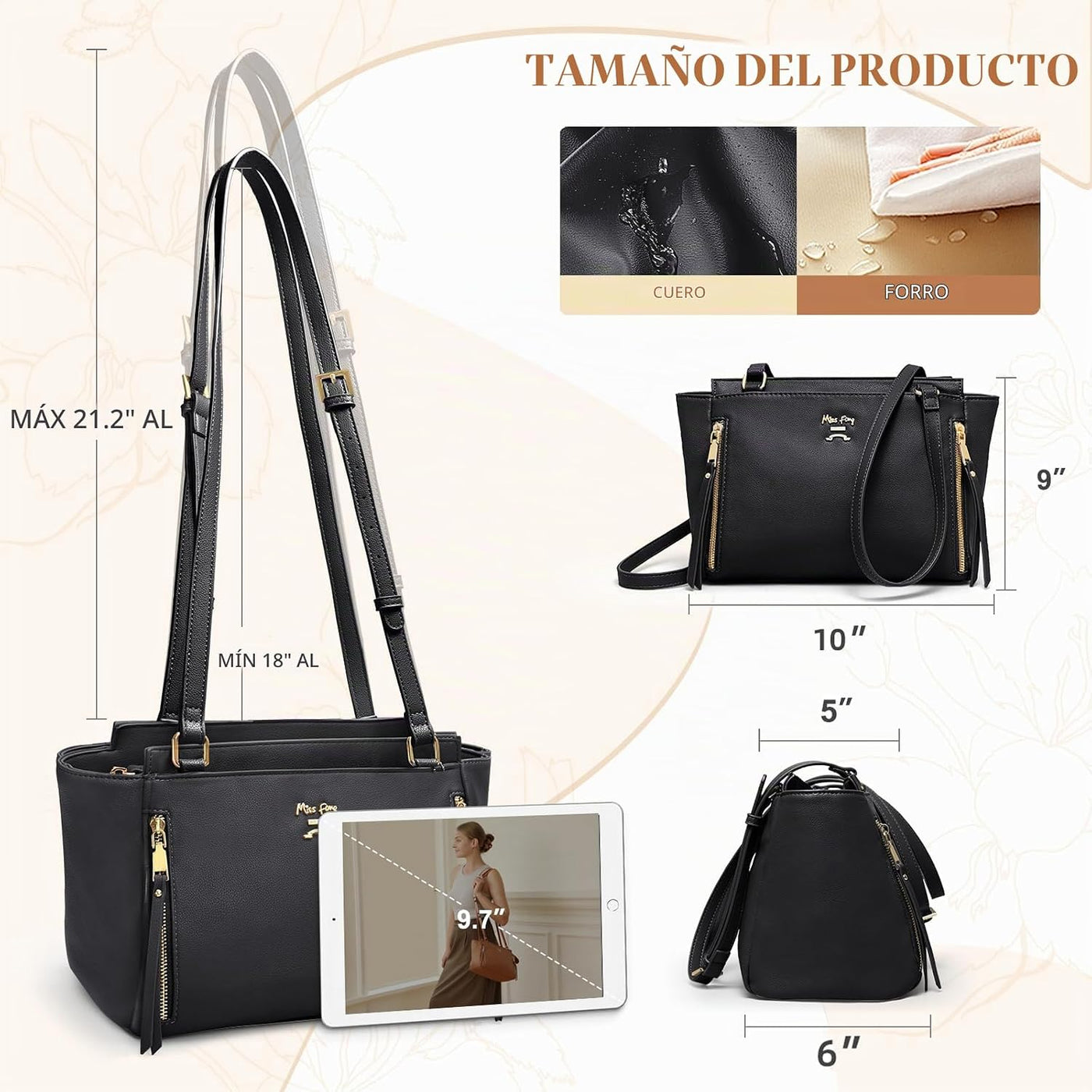Miss Fong - Bolso pequeño para pañales tipo bandolera, bolso para p...