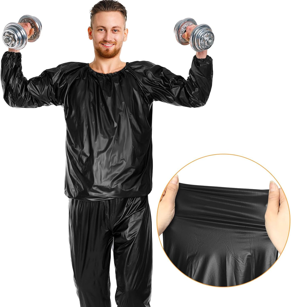 Cozypower Traje de sauna de tamaño con bolsa de almacenamiento con...