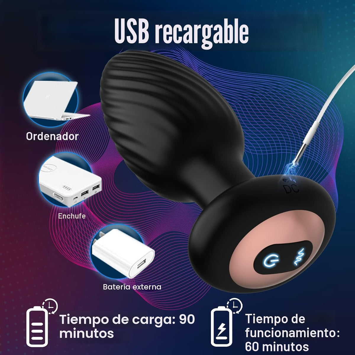 Juguetes sexuales para parejas, tapón grande para el trasero \u2013...