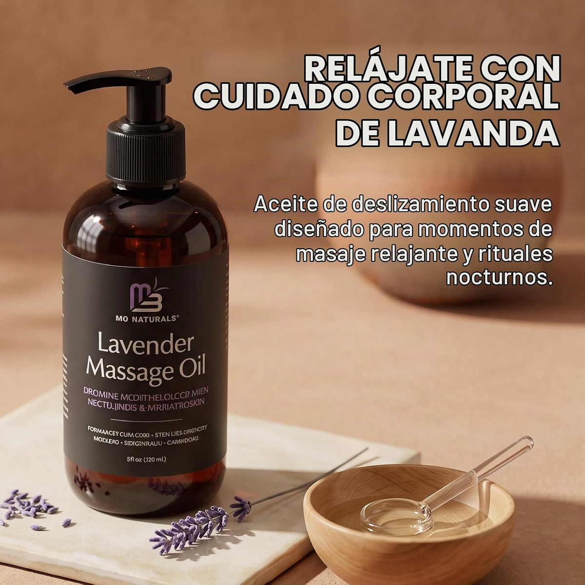 Aceite de masaje de lavanda para reafirmar la piel con colágeno | A...