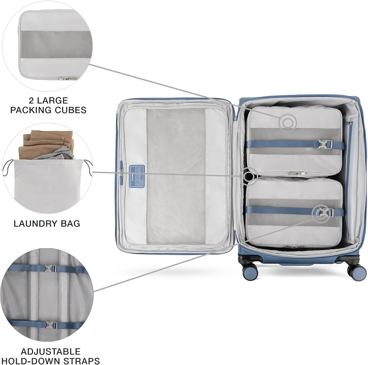 Travelpro Versapack + equipaje ligero y expandible a cuadros, malet...