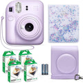 Cámara instantánea Fujifilm Instax Mini 12 color morado lila + paqu...