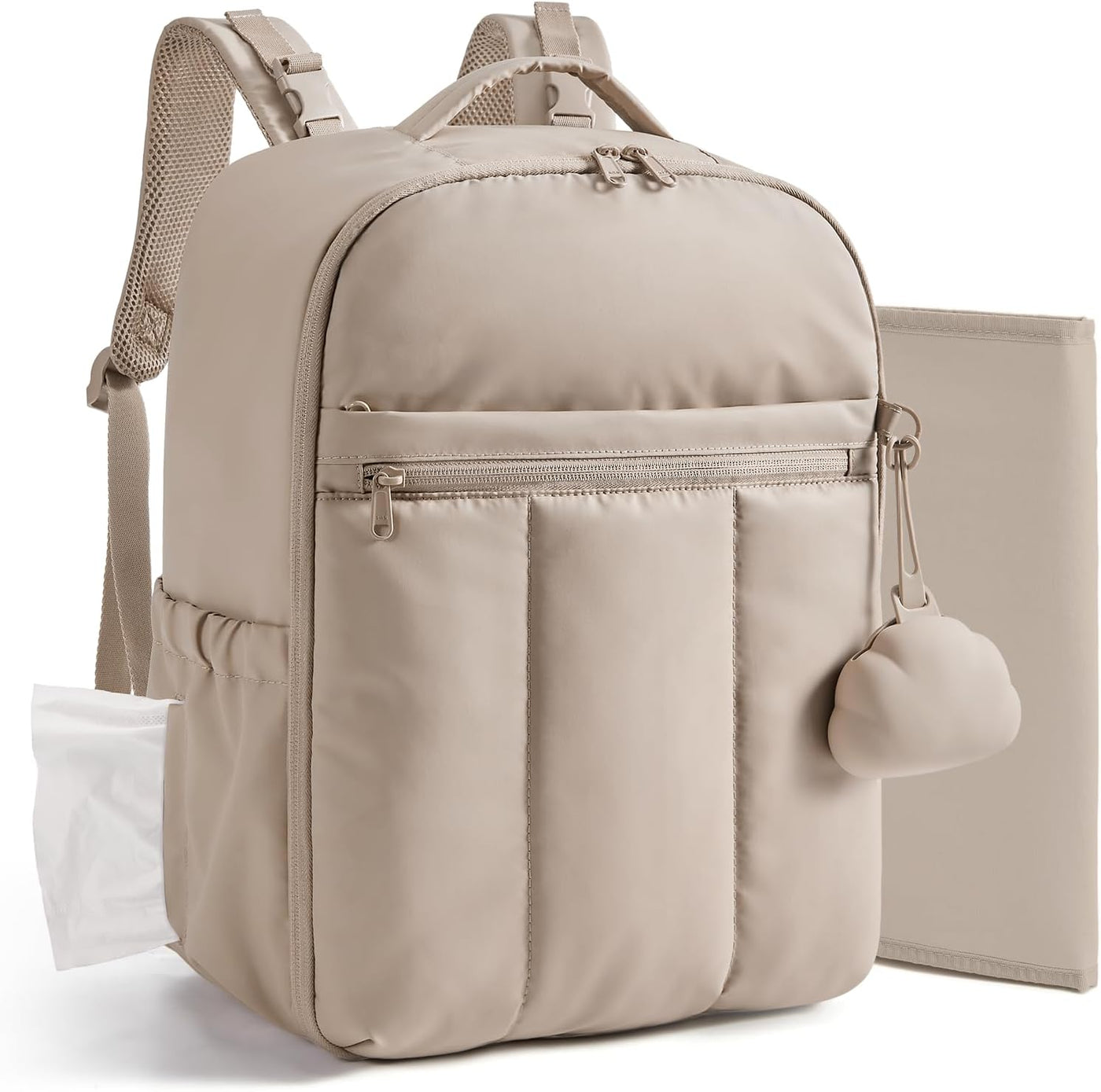 BAGSMART Mochila para pañales con bolsillos aislados y cambiador, M...