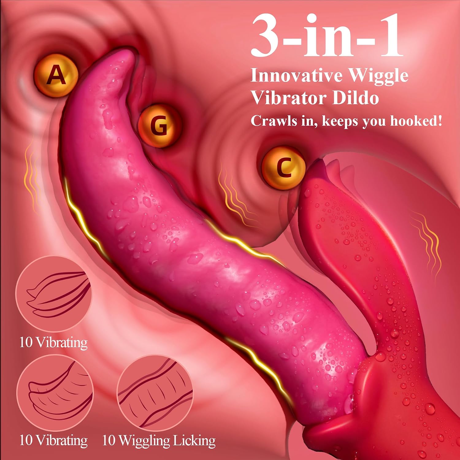 Vibrador de juguetes sexuales para adultos, consolador \u2013 Vibra...
