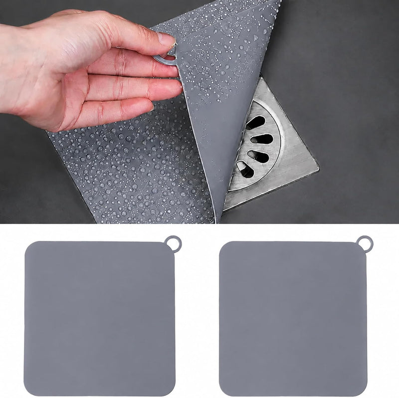 2 piezas de 8 x 8 pulgadas tapón de silicona para bañera, cubierta...