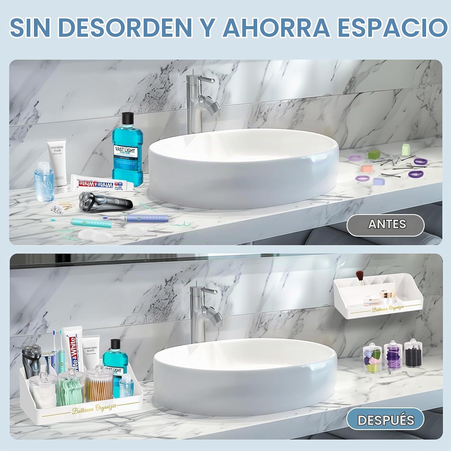 Tucao Portacepillos de dientes, Portacepillos de baño con 6 ranuras...