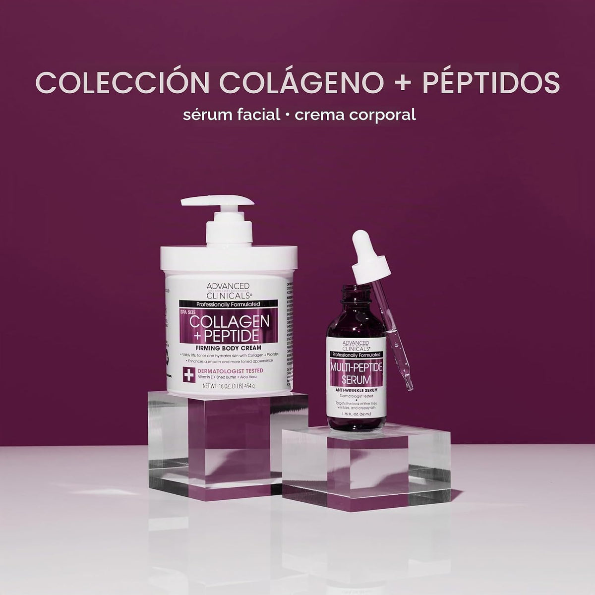 Advanced Clinicals Suero multipéptido para la cara | Suero facial d...