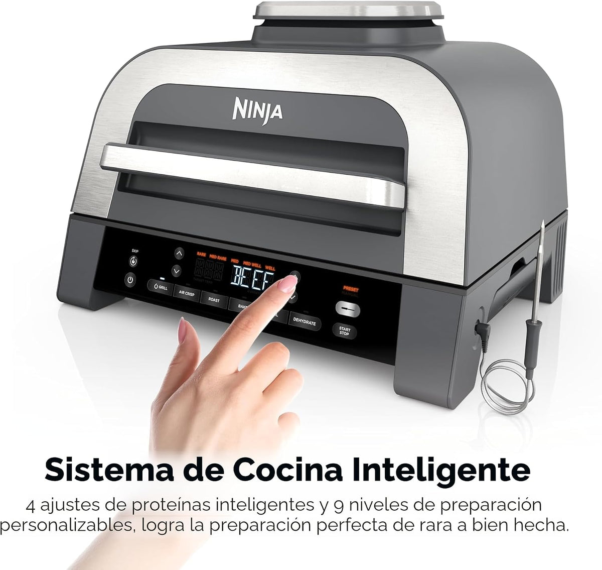 Parrilla de interior Ninja DG551 Foodi Smart XL 6 en 1 con freír al...