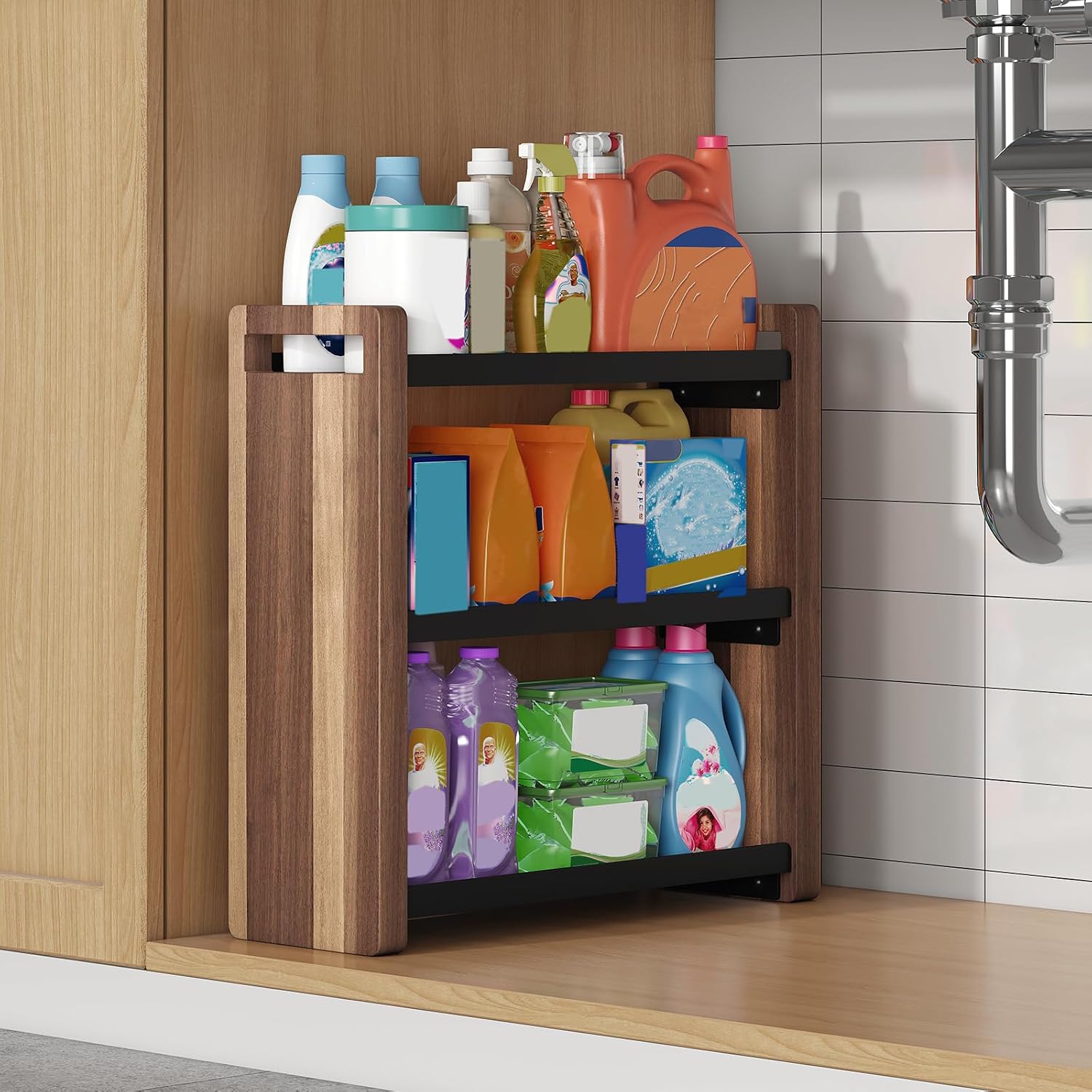 Cozynome Organizador de encimera de baño de 3 niveles, estante de b...