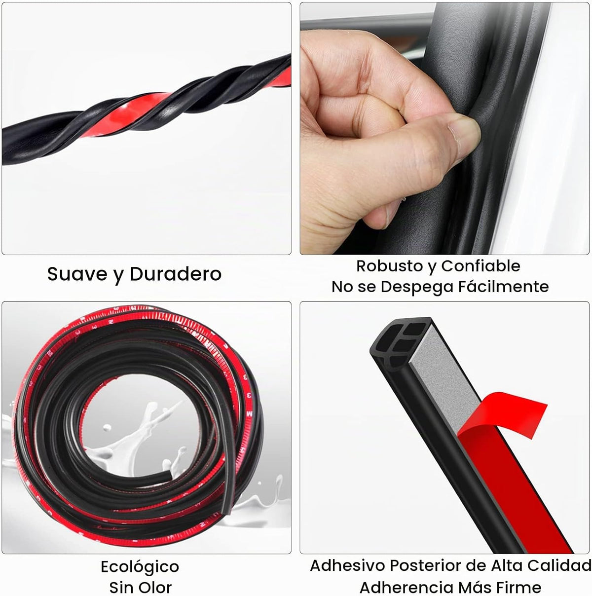 DOTAATDW Tira de Sellado para Puerta de Coche Burlete Automotriz de...