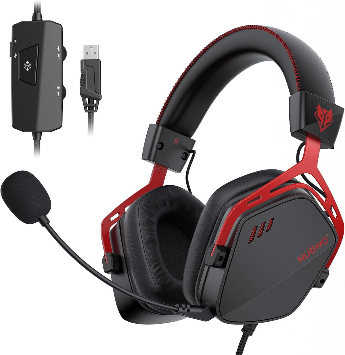 NUBWO HG03 Auriculares con cable para juegos para PC, afinados por...