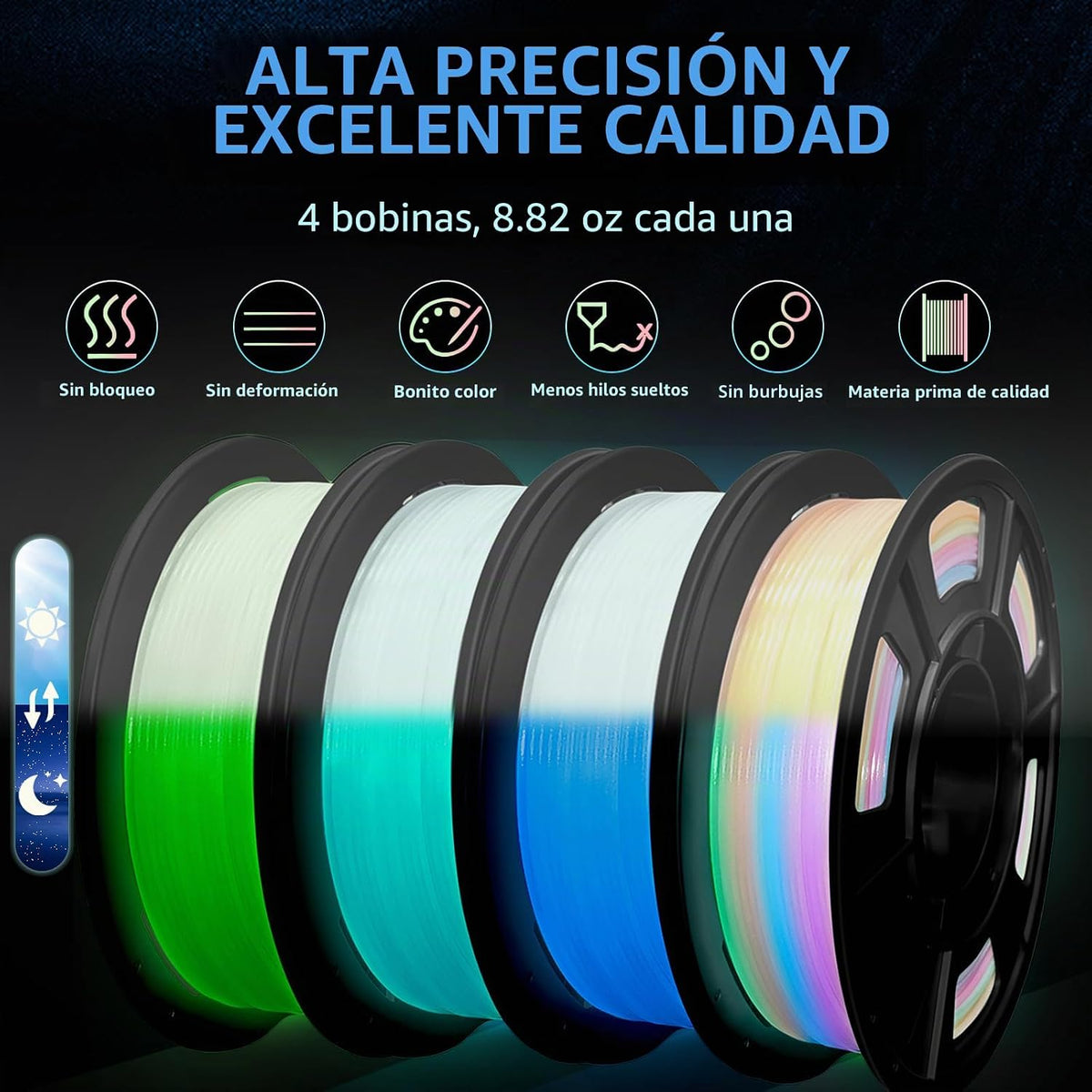 Frucindra Filamento de ácido poliláctico + para impresora 3D que br...