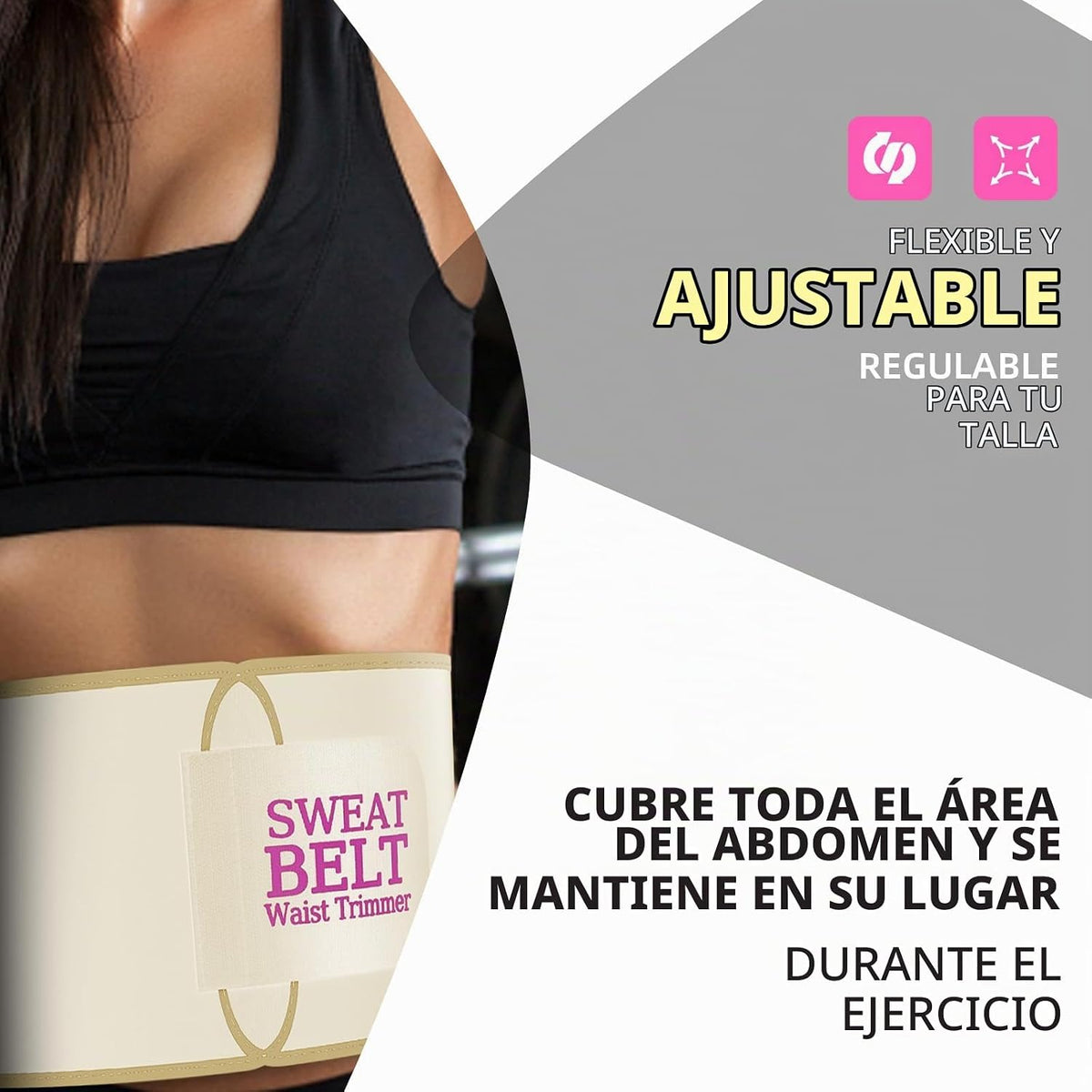 ZPP Entrenador de cintura para mujeres y hombres, banda de sudor de...