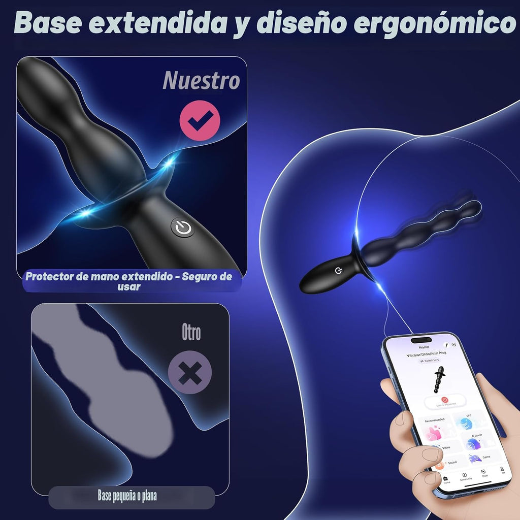 BEISAR Vibrador Anal Masajeador de Próstata - Apto para Principiant...