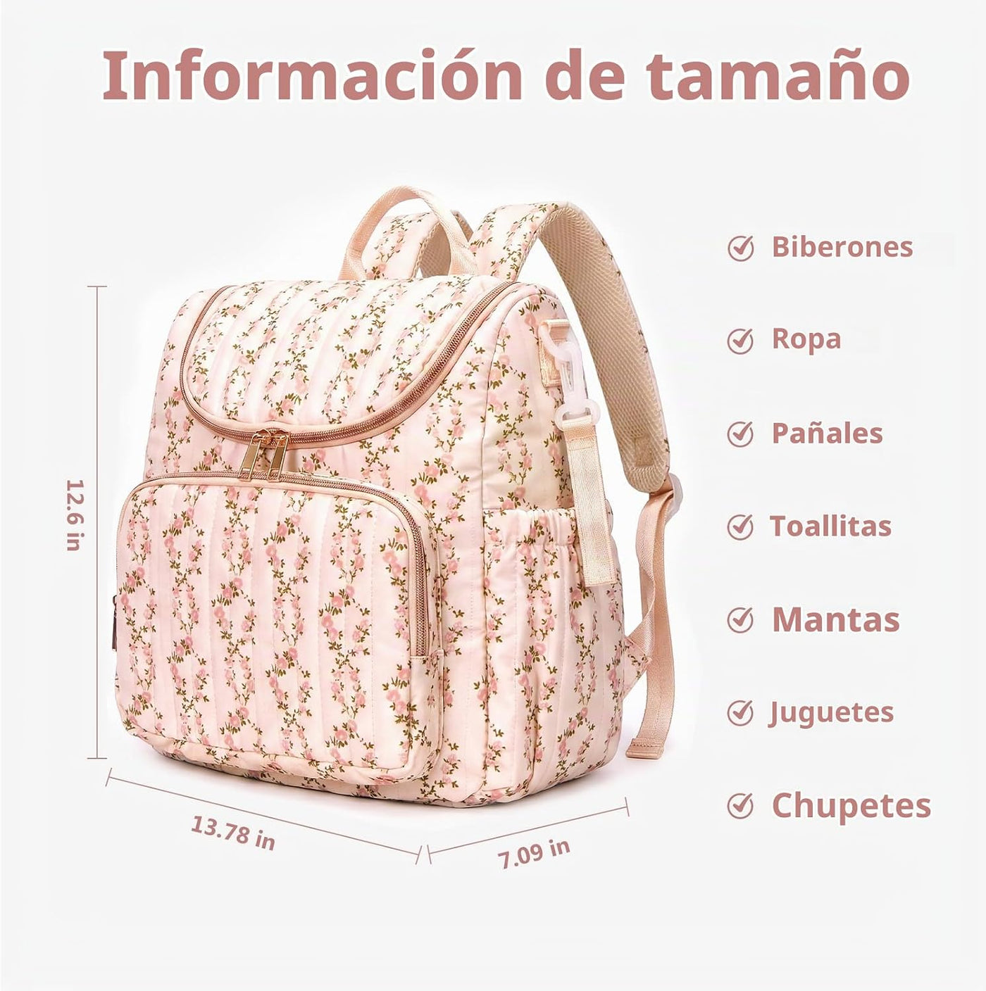 YESFIXS Mochila acolchada para pañales, mochila grande con estampad...