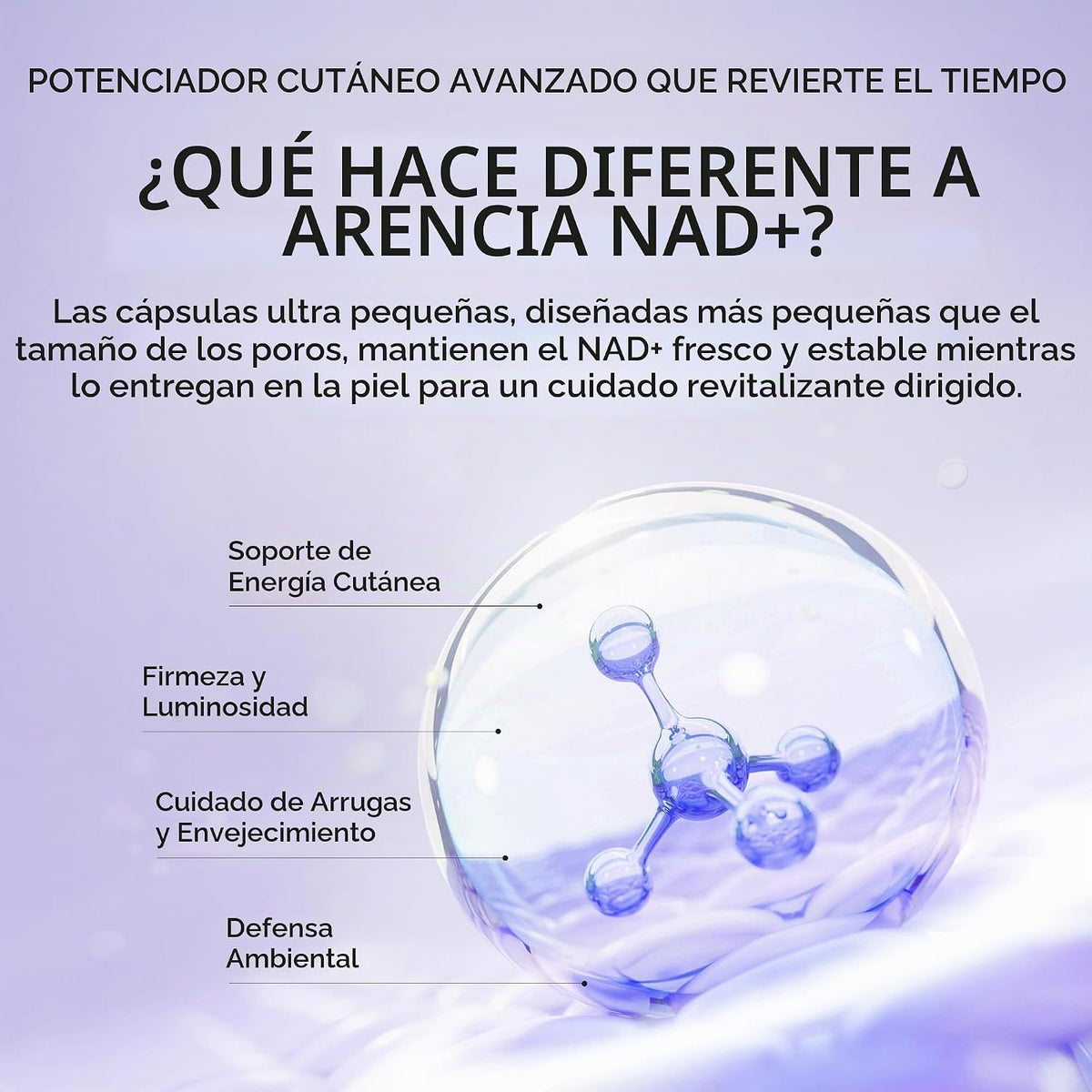 Arencia NAD+ Serum Booster Shot con complejo NAD+ al 5% y resveratr...