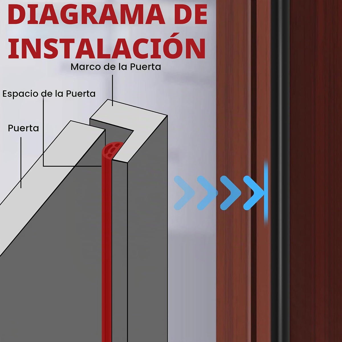 Sello de goma EPDM de 20 pies, sello de goma autoadhesivo para vent...