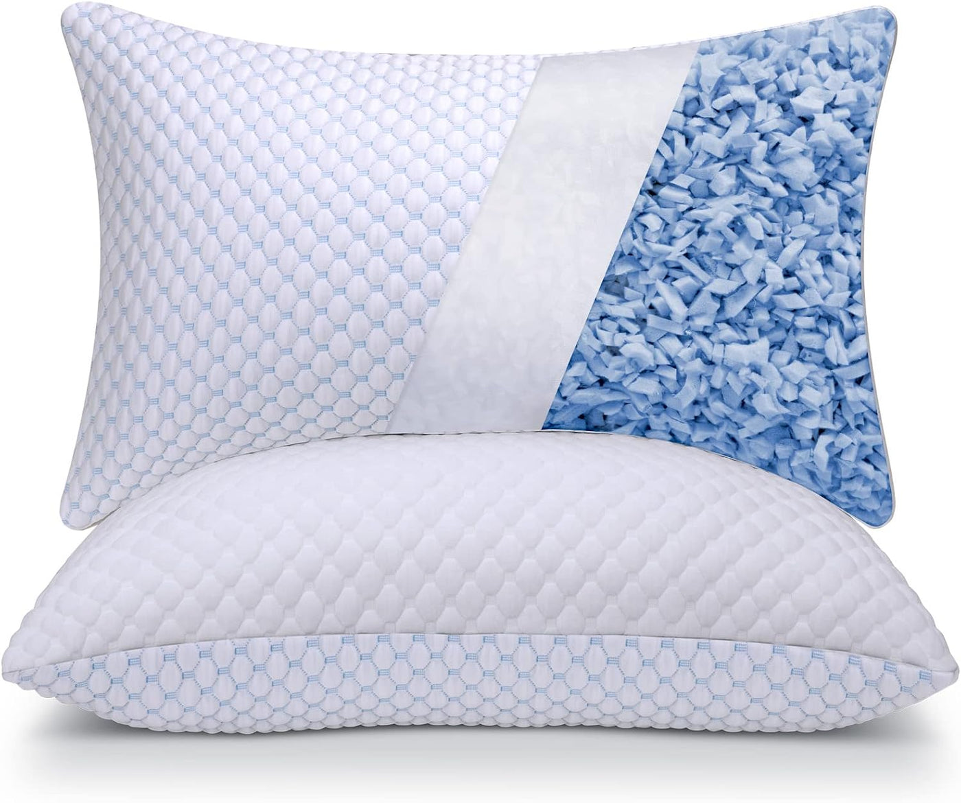 OSBED Almohada refrescante de espuma viscoelástica triturada, tamañ...