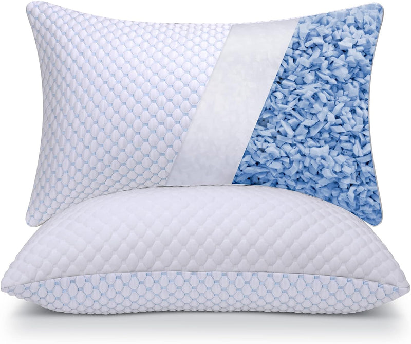 OSBED Almohada refrescante de espuma viscoelástica triturada, tamañ...