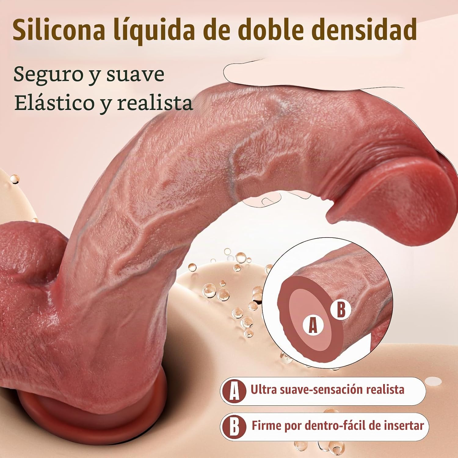 Consolador grande y grueso realista de 11 pulgadas, juguete sexual...