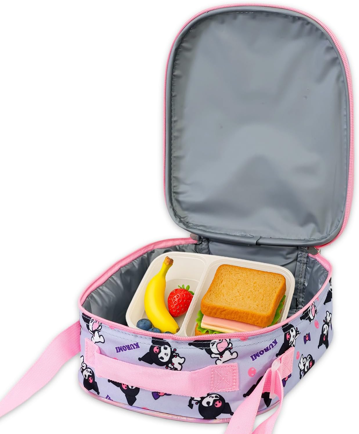 SANRIO Kuromi lonchera para la escuela de niñas, paquete de bolsa d...