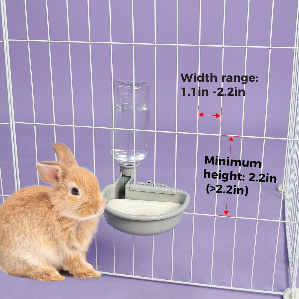 Vannon Botella de agua para mascotas de 16oz, dispensador de tazón...