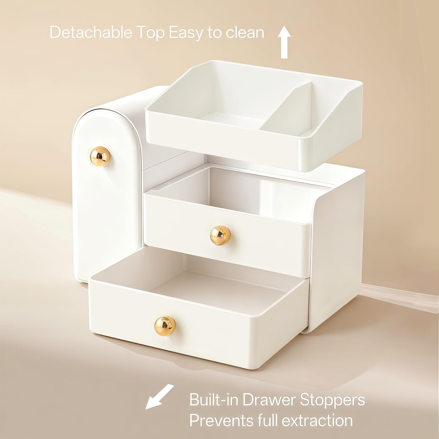 HBlife Organizador de maquillaje para encimera con cajones, organiz...