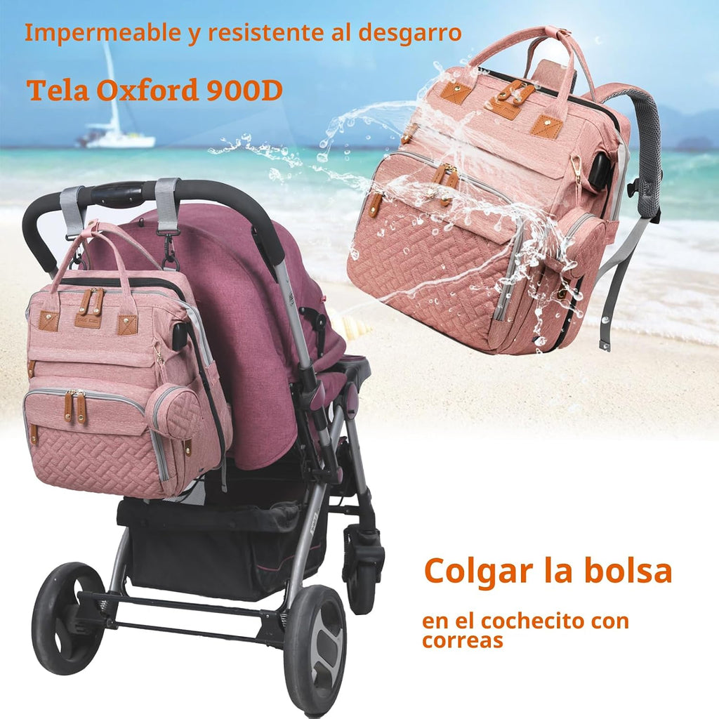 Astro alan - Mochila para pañales de bebé con cambiador, impermeabl...