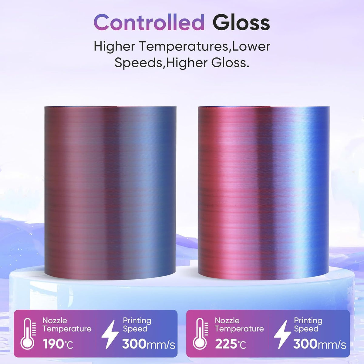 ERYONE HS Seda de Cuatro Colores Filamento PLA para Impresora 3D de...