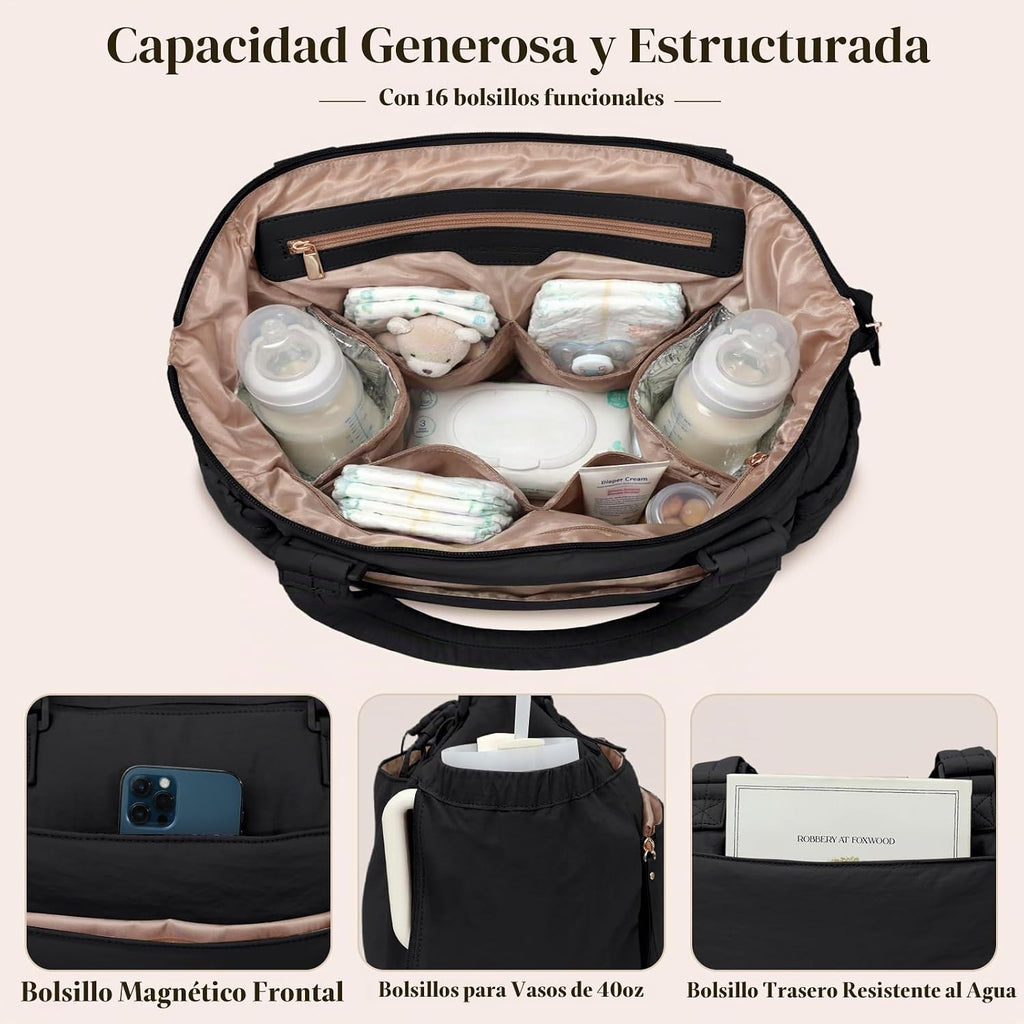 MOMINSIDE Bolsa de pañales con cambiador de pañales, bolsa de pañal...