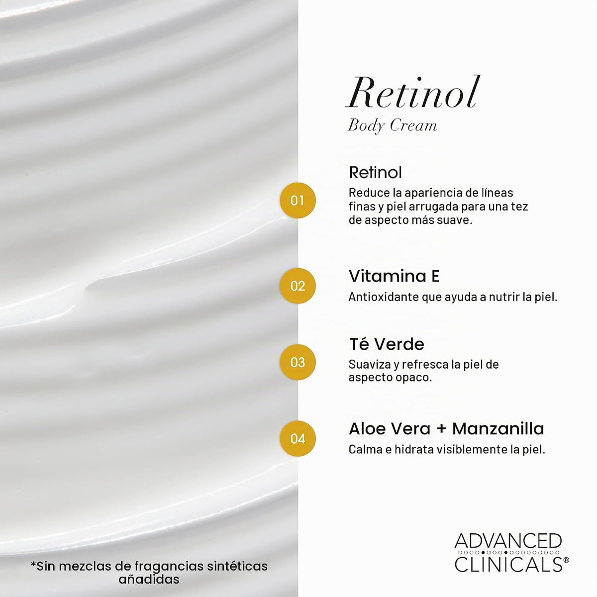 Advanced Clinicals - Loción corporal con retinol y crema hidratante...