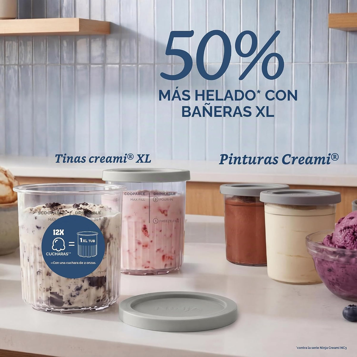 Ninja Creami XL NC601BR - Máquina de helados 11 en 1 con capacidad...