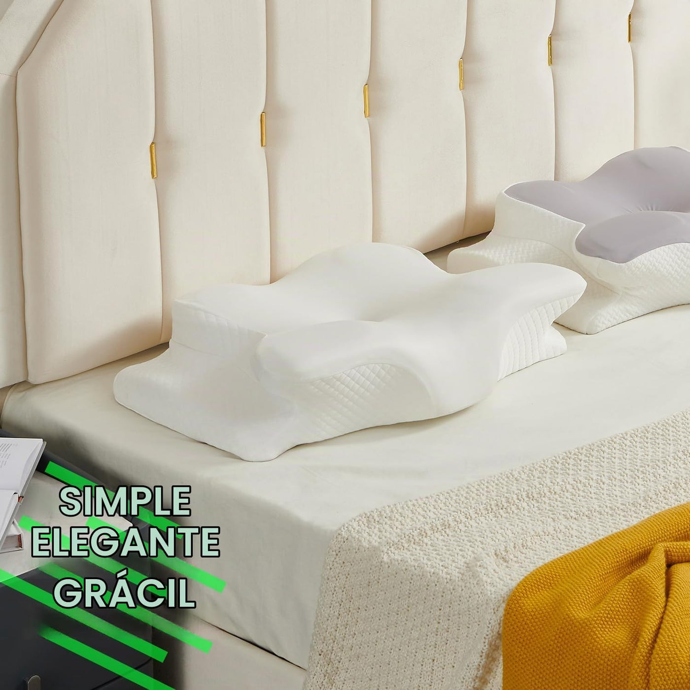 Ergo - Almohada cervical para el cuello, almohada ergonómica para a...
