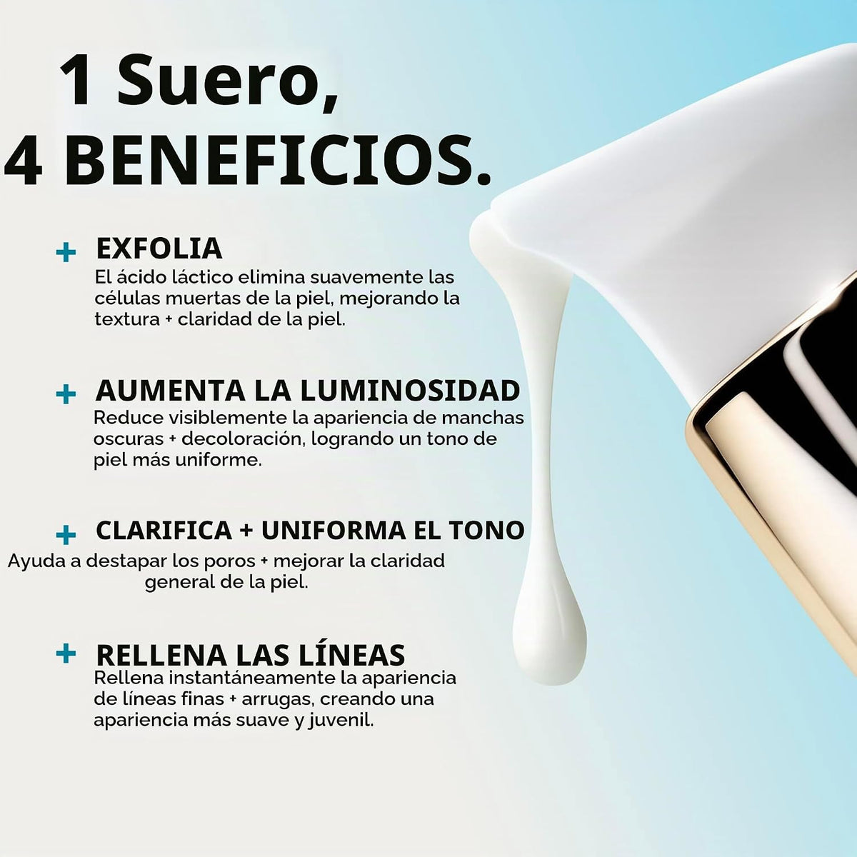 Suero Facial de Tratamiento de Ácido Láctico Todo en Uno de Sunday...