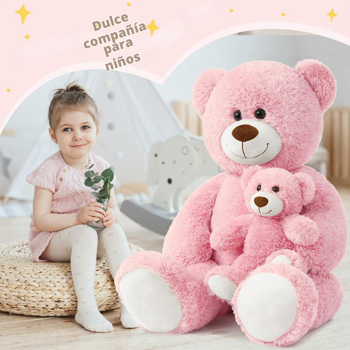 Muiteiur Oso de Peluche Gigante Animal de Peluche, Lindo Oso Mamá y...
