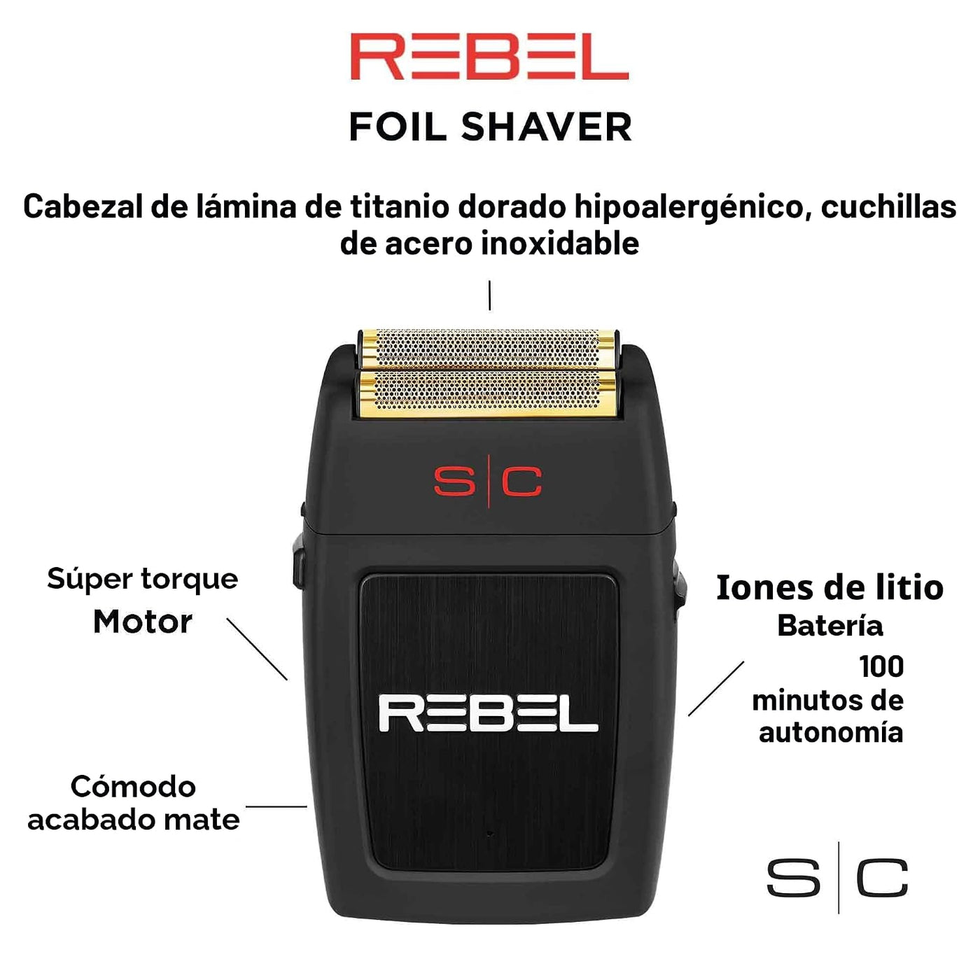 StyleCraft Rebel - Afeitadora profesional inalámbrica de doble hoja...
