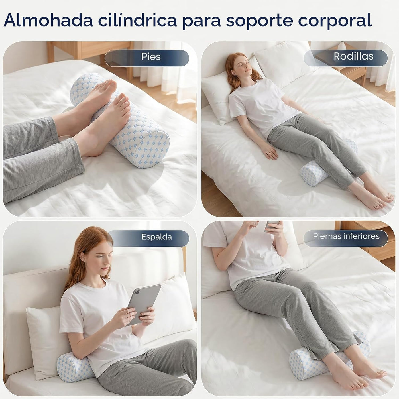 Forcanby Almohada Enrollable para el Alivio del Dolor de Cuello - A...